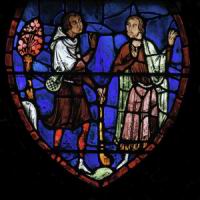 Chartres, Cathedrale, Vitrail, Le fils prodigue (2)